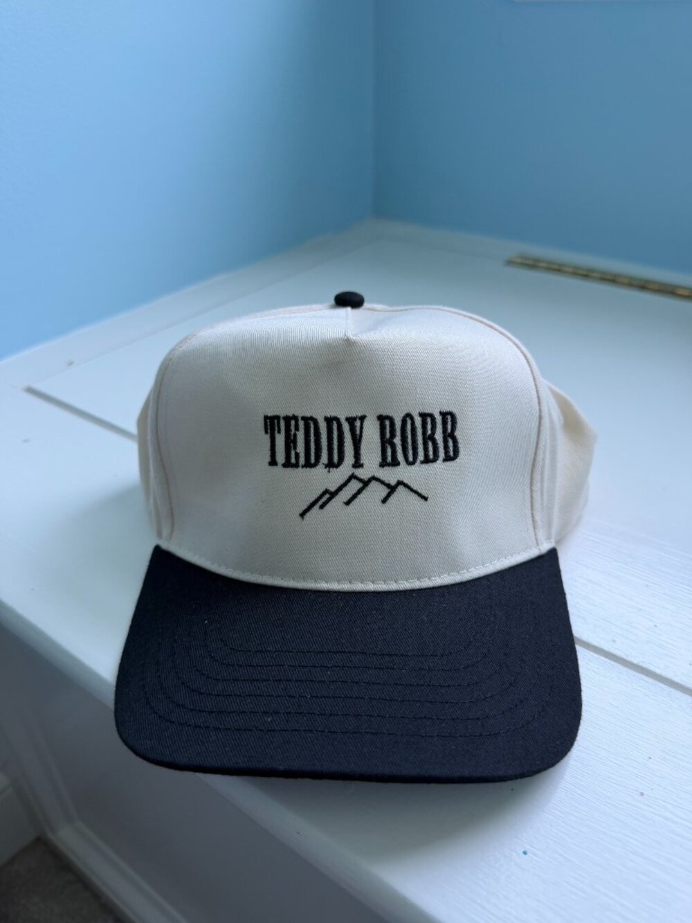 Black & White Canvas Teddy Robb Trucker Hat